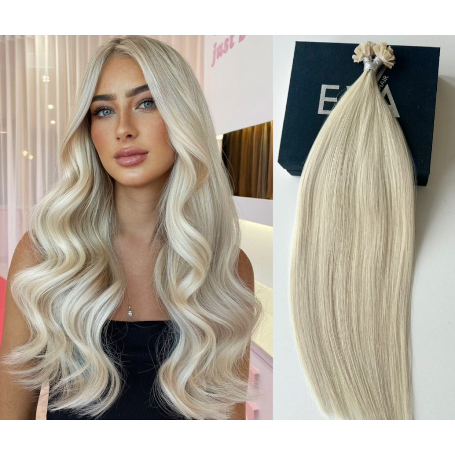 Extensii MICRO KERATINA Russian Hair #61 Blond Alb